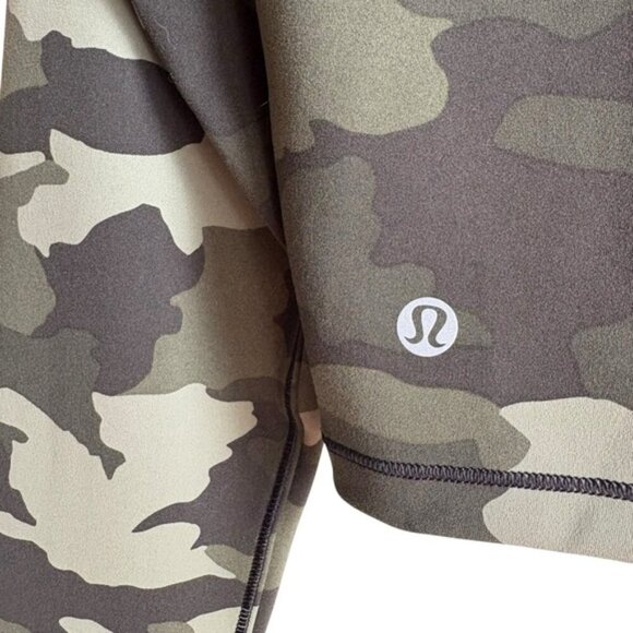Lululemon Wunder Train Cropped Long Sleeve Size 10 Heritage 365 Camo Olive Multi - Picture 9 of 11